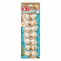 8in1 - 8in1 Delights Pro Dental Bones Düğümlü Tavuklu Ağız Bakım Kemik Köpek Ödülü XS 84 Gr 