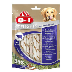 8in1 - 8in1 Delights Bones Biftekli Twested Sticks Burgu Çubuğu Köpek Ödülü 190 Gr 