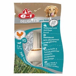 8in1 - 8in1 Delights Pro Dental Bones Kemik Ağız Bakım Köpek Ödülü XS 12 Gr 