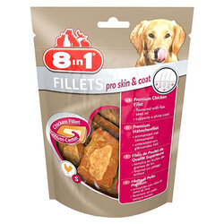 8in1 - 8in1 Fillets Pro Skin ve Coat Tavuk Fileto Köpek Ödülü Small 80 Gr 