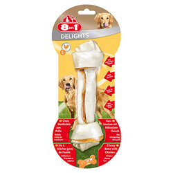 8in1 - 8in1 Delights Bones Düğümlü Tavuklu Ağız Bakım Kemik Köpek Ödülü Large 85 Gr 