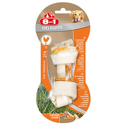 8in1 - 8in1 Delights Bones Düğümlü Tavuklu Ağız Bakım Kemik Köpek Ödülü Small 35 Gr 