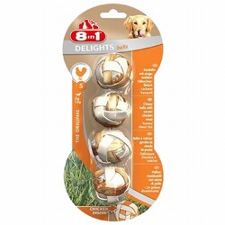 8in1 - 8in1 Delights Bones Tavuklu Örme Top Kemik Köpek Ödülü Small 36 Gr 