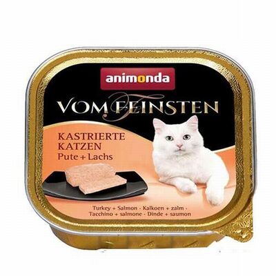 Animonda Von Feinsten Hindi ve Somonlu Kısırlaştırılmış Kedi Konservesi 6 Adet 100 Gr 