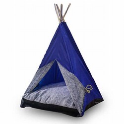 Bedspet - Bedspet Kedi ve Küçük Irk Köpek Çadırı ​Mavi 50x50x70 Cm 