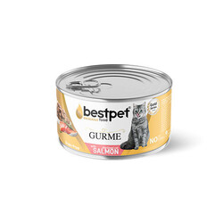 Bestpet - BestPet Gurme Jelly Somonlu Tahılsız Kısırlaştırılmış Kedi Konservesi 85 Gr 