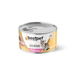 Bestpet - BestPet Gurme Jelly Tavuklu Tahılsız Yavru Kedi Konservesi 85 Gr 