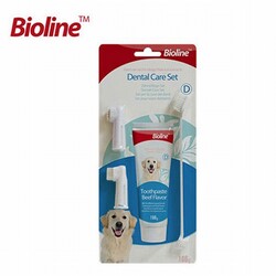 Bioline - Bioline Dental Biftek Aromalı Köpek Ağız Diş Bakım Seti 100 Gr 