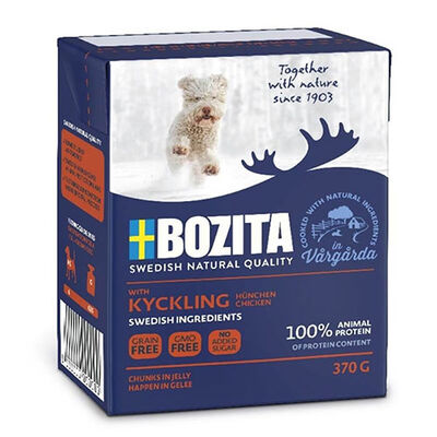 Bozita Chunks Jelly Natural Soslu Parça Tavuklu Tahılsız Yavru Köpek Konservesi 370 Gr 