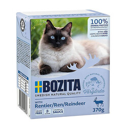 Bozita - Bozita Chunks Sauce Natural Soslu Parça Ren Geyikli Tahılsız Yetişkin Kedi Konservesi 370 Gr 