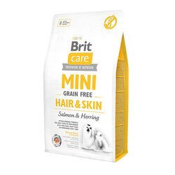 Brit Care - Brit Care Mini Hair Skin Somonlu ve Ringa Balıklı Küçük Irk Tahılsız Yetişkin Köpek Maması 7 Kg 