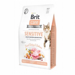 Brit Care - Brit Care Sensitive Hypoallergenic Hindili ve Somonlu Tahılsız Yetişkin Kedi Maması 2 Kg 