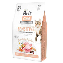 Brit Care - Brit Care Sensitive Hypoallergenic Hindili ve Somonlu Tahılsız Yetişkin Kedi Maması 7 Kg 