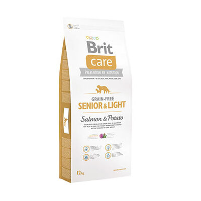 Brit Care Skin Coat Senior Light Somonlu Tahılsız Light Yaşlı Köpek Maması 12 Kg 