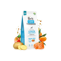 Brit Care Skin Coat Somonlu Büyük Irk Tahılsız Yavru Köpek Maması 12 Kg - Thumbnail