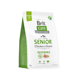 Brit Care - Brit Care Sustainable Senior Chicken & Insect Tavuklu ve Larva Proteinli Yaşlı Köpek Maması 3 Kg 