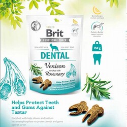 Brit Dental Biberiye ve Geyik Etli Köpek Ödülü 150 Gr - Thumbnail