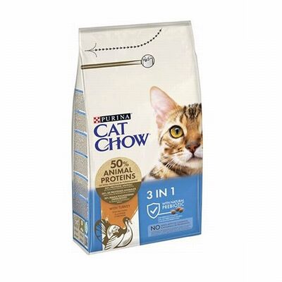 Cat Chow 3 İn 1 Feline Hindili Yetişkin Kedi Maması 1,5 Kg 