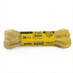 Delibon - Delibon Natürel Pres Deri Kemik Köpek Ödülü 15 Cm Medium 