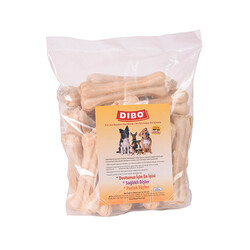 Dibo - Dibo Beyaz Press Kemik Köpek Ödülü 25'li 25-55 Gr 12 Cm 