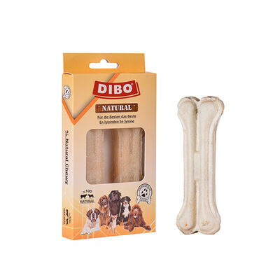 Dibo Beyaz Press Kemik Köpek Ödülü 2'li 50-55 Gr 12 Cm 