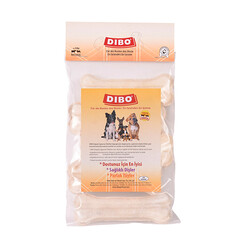 Dibo - Dibo Beyaz Press Kemik Köpek Ödülü 5'li 75-80 Gr 13 Cm 