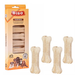 Dibo - Dibo Beyaz Press Kemik Köpek Ödülü 8'li 20-25 Gr 7 Cm 