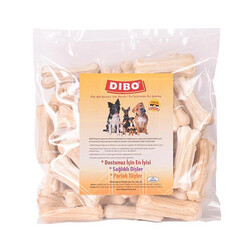 Dibo - Dibo Beyaz Press Kemik Köpek Ödülü 50'li 20-25 Gr 7 Cm 