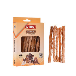 Dibo - Dibo Natürel Burgu Çubuk Çiğneme Kemiği Köpek Ödülü 100 Gr 12 Cm 