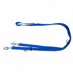 Doggie - Doggie Dokuma Ayarlanabilir Eğitimci Köpek Gezdirme Tasması Royalblue 2x120-190 Cm 