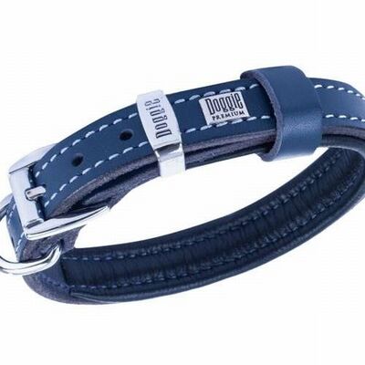 Doggie Yumuşak Firstclass Deri Köpek Boyun Tasması Royalblue 1,5x20-25 Cm 