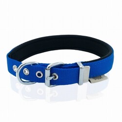 Doggie - Doggie Konfor Dokuma Köpek Boyun Tasması Royalblue 2x30 35 Cm 