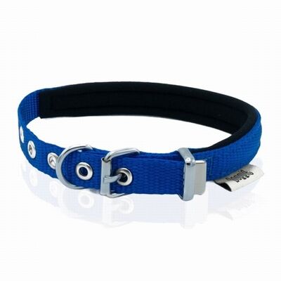 Doggie Konfor Dokuma Köpek Boyun Tasması Royalblue 1,5x20 25 Cm 