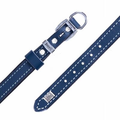 Doggie Konfor Deri Köpek Boyun Tasması Royalblue 1,5x20 25 Cm 