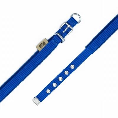 Doggie Polar Pedli Sade Dokuma Köpek Boyun Tasması Royalblue 1,5x20-25 Cm 