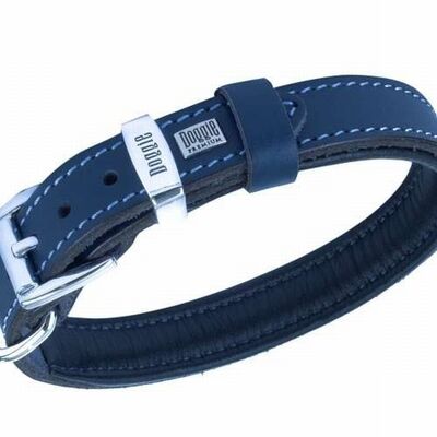 Doggie Yumuşak Firstclass Deri Köpek Boyun Tasması Royalblue 1,5x25-30 Cm 