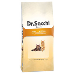 Dr.Sacchi - Dr.Sacchi Basic Chicken Tavuklu Yetişkin Kedi Maması 15 Kg 