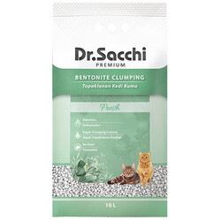 Dr.Sacchi Premium Fresh Bentonit İnce Taneli Topaklanan Kedi Kumu 10 Lt - Thumbnail