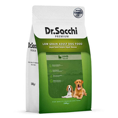 Dr.Sacchi Premium Kuzu Etli Düşük Tahıllı Yetişkin Köpek Maması 1,5 Kg 