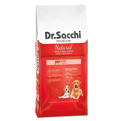 Dr.Sacchi - Dr.Sacchi Premium Natürel Beef Sığır Etli Yetişkin Köpek Maması 15 Kg 