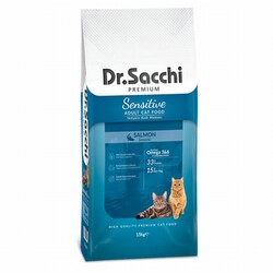 Dr.Sacchi - Dr.Sacchi Premium Sensitive Somonlu Yetişkin Kedi Maması 15 Kg 