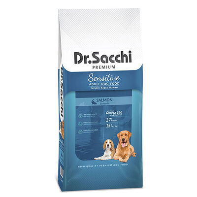 Dr.Sacchi Premium Sensitive Somonlu Yetişkin Köpek Maması 15 Kg 