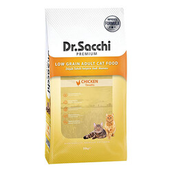 Dr.Sacchi - Dr.Sacchi Premium Tavuklu Düşük Tahıllı Yetişkin Kedi Maması 10 Kg 