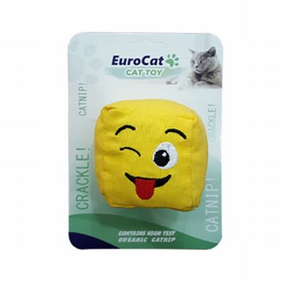 EuroCat Dil Çıkaran Smiley Küp Kedi Oyuncağı 