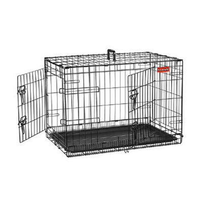 EuroDog Çift Kapılı Metal Köpek Kafesi 122x76x80 Cm 