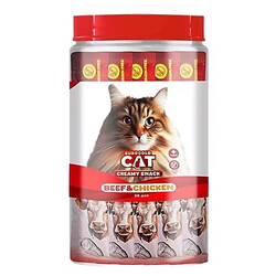 Eurogold - EuroGold Cat Sıvı Kedi Ödülü Dana Etli ve Tavuklu 30x15 Gr 