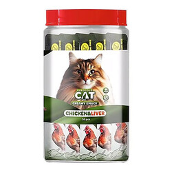 Eurogold - EuroGold Cat Sıvı Kedi Ödülü Tavuklu ve Ciğerli 30x15 Gr 