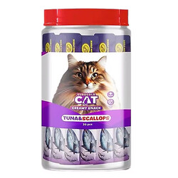 Eurogold - EuroGold Cat Sıvı Kedi Ödülü Ton Balıklı ve Deniz Taraklı 30x15 Gr 