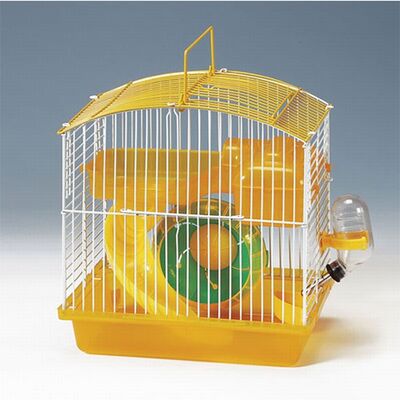 EuroGold Hamster Kafesi Sarı Beyaz 23x17x25 Cm 