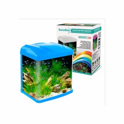 EuroStar Akdeniz 320 Mavi Akvaryum 4w Led 32x23x38,5 Cm 